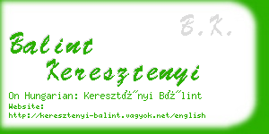 balint keresztenyi business card